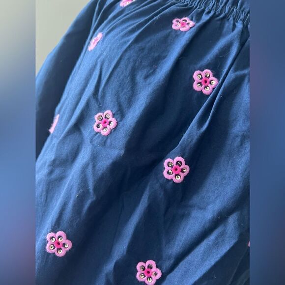 Lilly Pulitzer Jaeda Off the Shoulder Top in Navy - Size XSmall - Picture 6 of 12